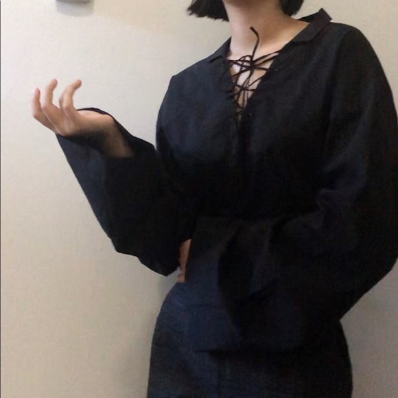 Lace up blouse - Picture 1 of 6